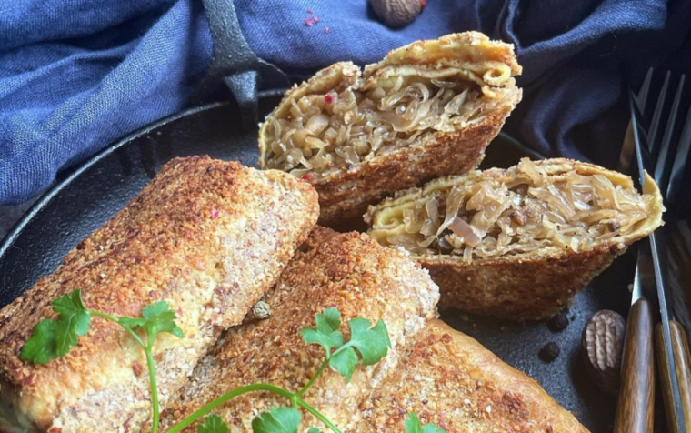 Krokiety z kapustą i grzybami