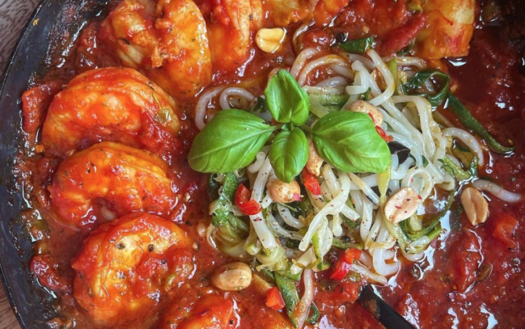 Krewetki w pomidorach