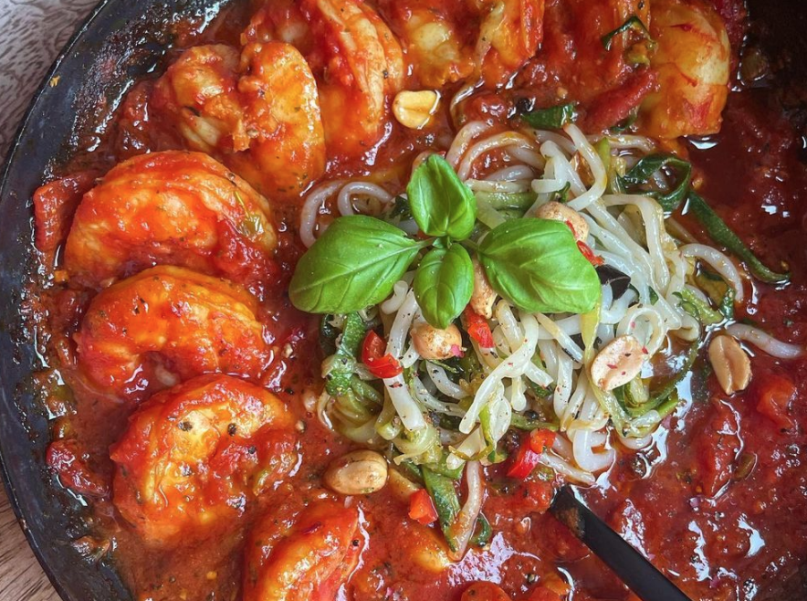 Krewetki w pomidorach